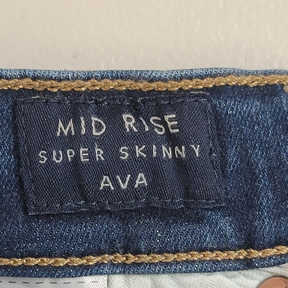 Lucky Brand Jeans Women's  Blue Mid Rise Super Skinny Ava Medium Wash Size 0/25 - Picture 10 of 16